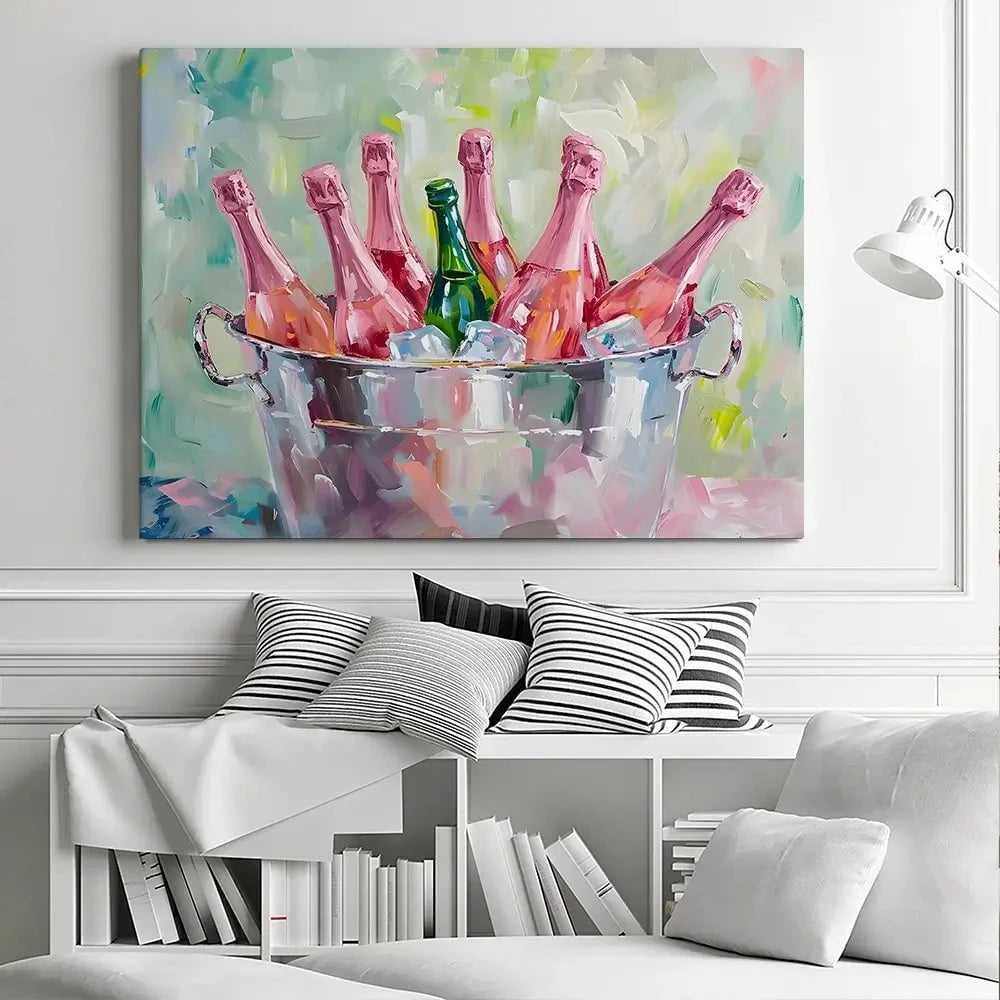 Bucket Of Bottles Canvas Print Bucket Of Bottles Canvas Print wall art product Art Print Shop