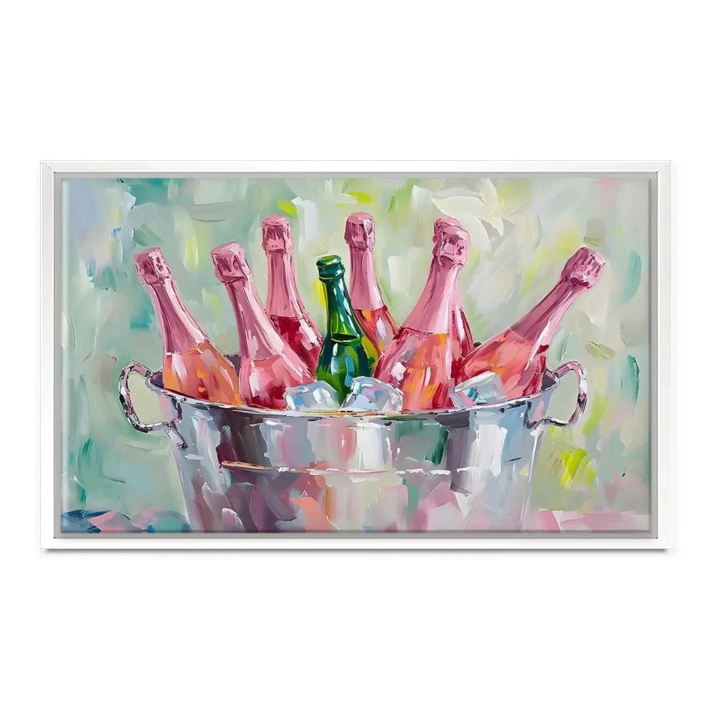 Bucket Of Bottles Canvas Print Bucket Of Bottles Canvas Print wall art product Art Print Shop