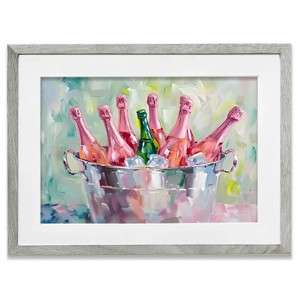 Bucket Of Bottles Framed Art Print Bucket Of Bottles Framed Art Print wall art product Art Print Shop
