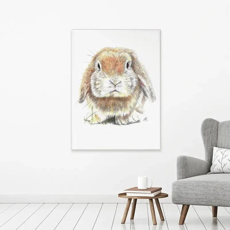 Bunny Illustration Canvas Print Bunny Illustration Canvas Print wall art product Jackie Bridges