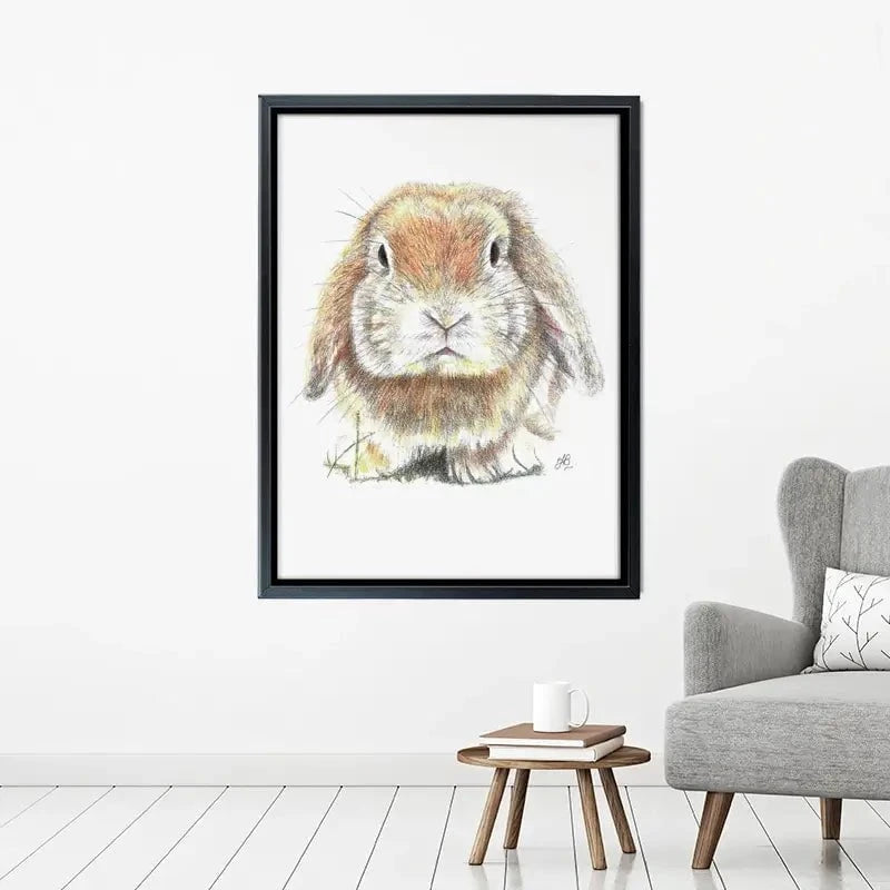 Bunny Illustration Canvas Print Bunny Illustration Canvas Print wall art product Jackie Bridges