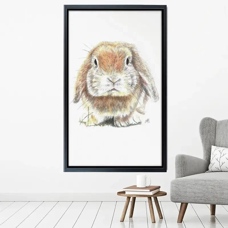 Bunny Illustration Canvas Print Bunny Illustration Canvas Print wall art product Jackie Bridges