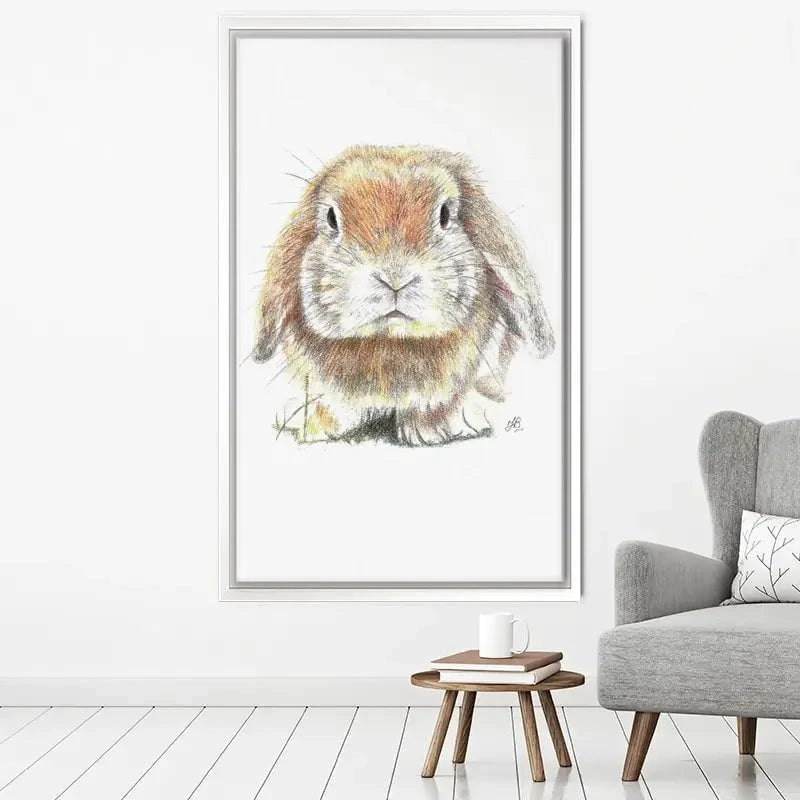 Bunny Illustration Canvas Print Bunny Illustration Canvas Print wall art product Jackie Bridges