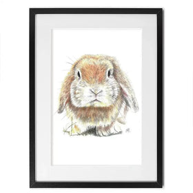Bunny Illustration Framed Art Print Bunny Illustration Framed Art Print wall art product Jackie Bridges