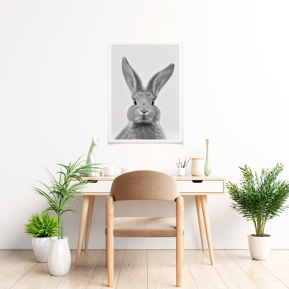 Bunny Rabbit Portrait Art Print wall art product R Visser