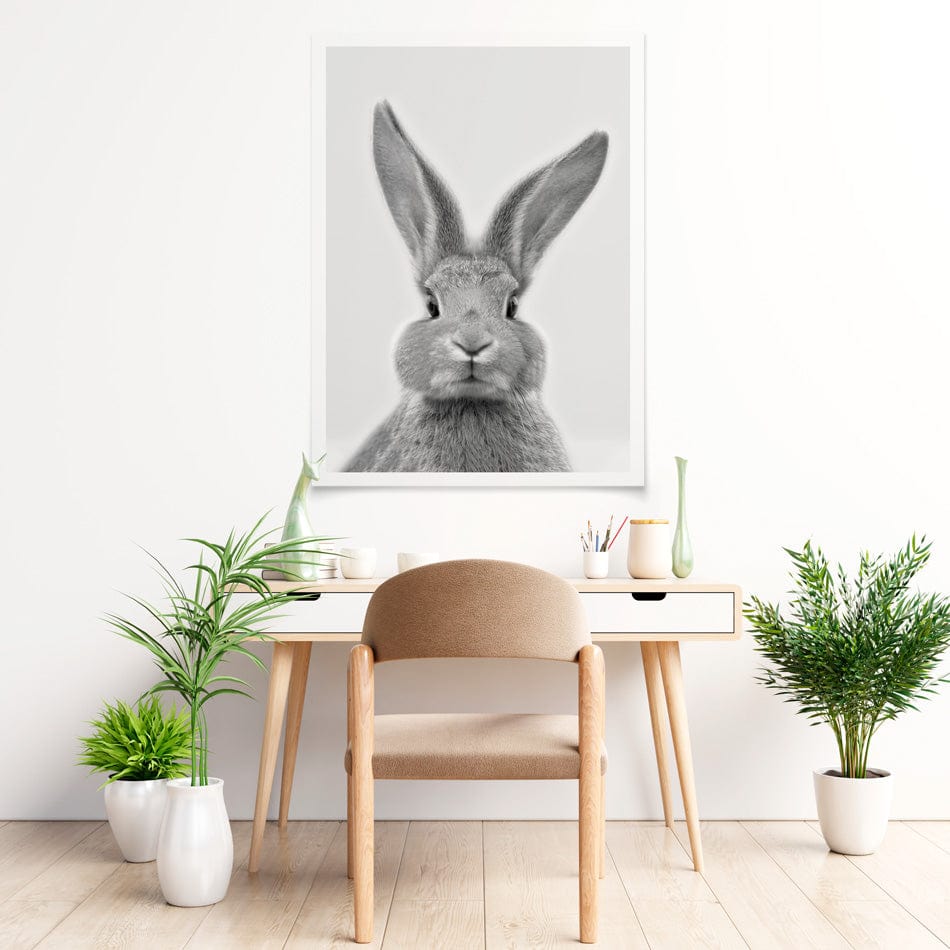 Bunny Rabbit Portrait Art Print wall art product R Visser