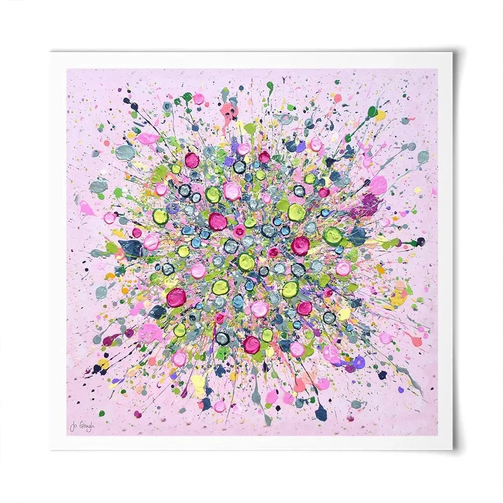 Bursting With Love Square Art Print Bursting With Love Square Art Print wall art product Jo Gough