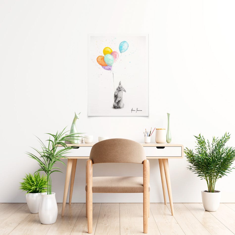 Buster And His Balloons Art Print wall art product Ashvin Harrison