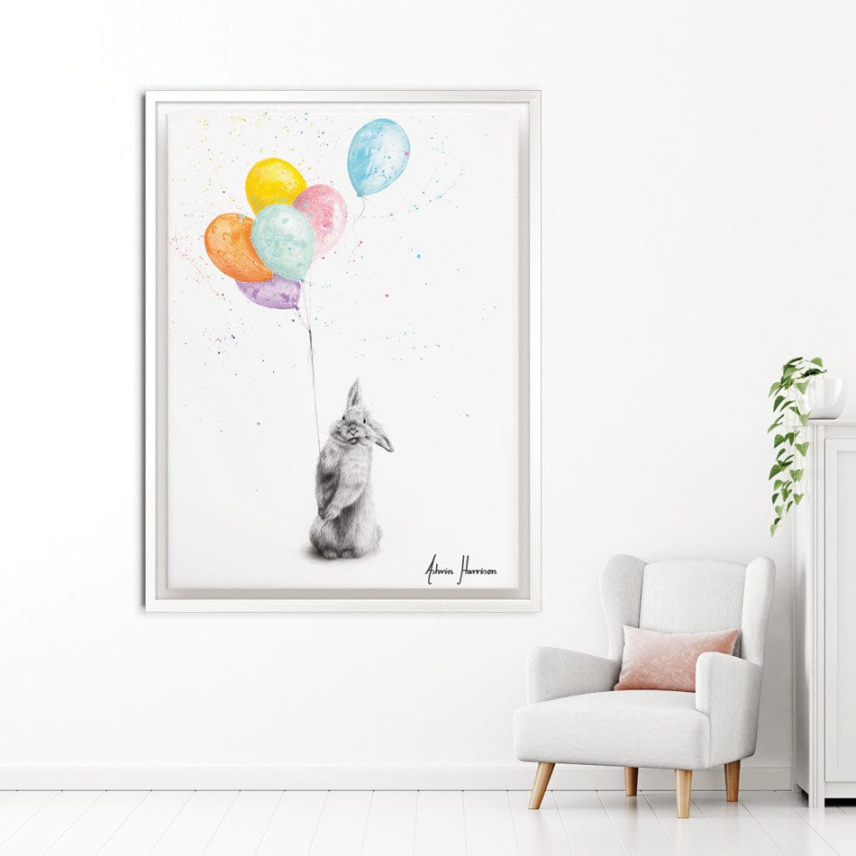 Buster And His Balloons Canvas Print wall art product Ashvin Harrison