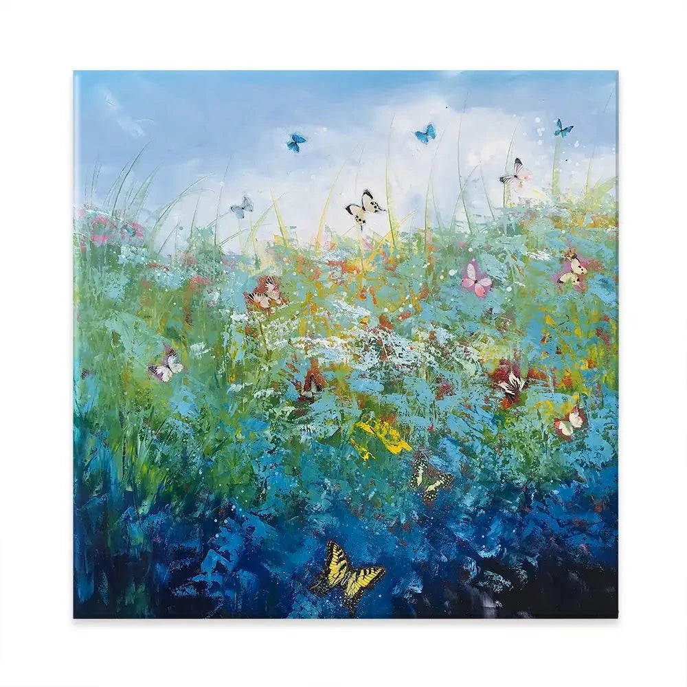 Butterflies Surrender To Love Square Canvas Print Butterflies Surrender To Love Square Canvas Print wall art product Laure Bury