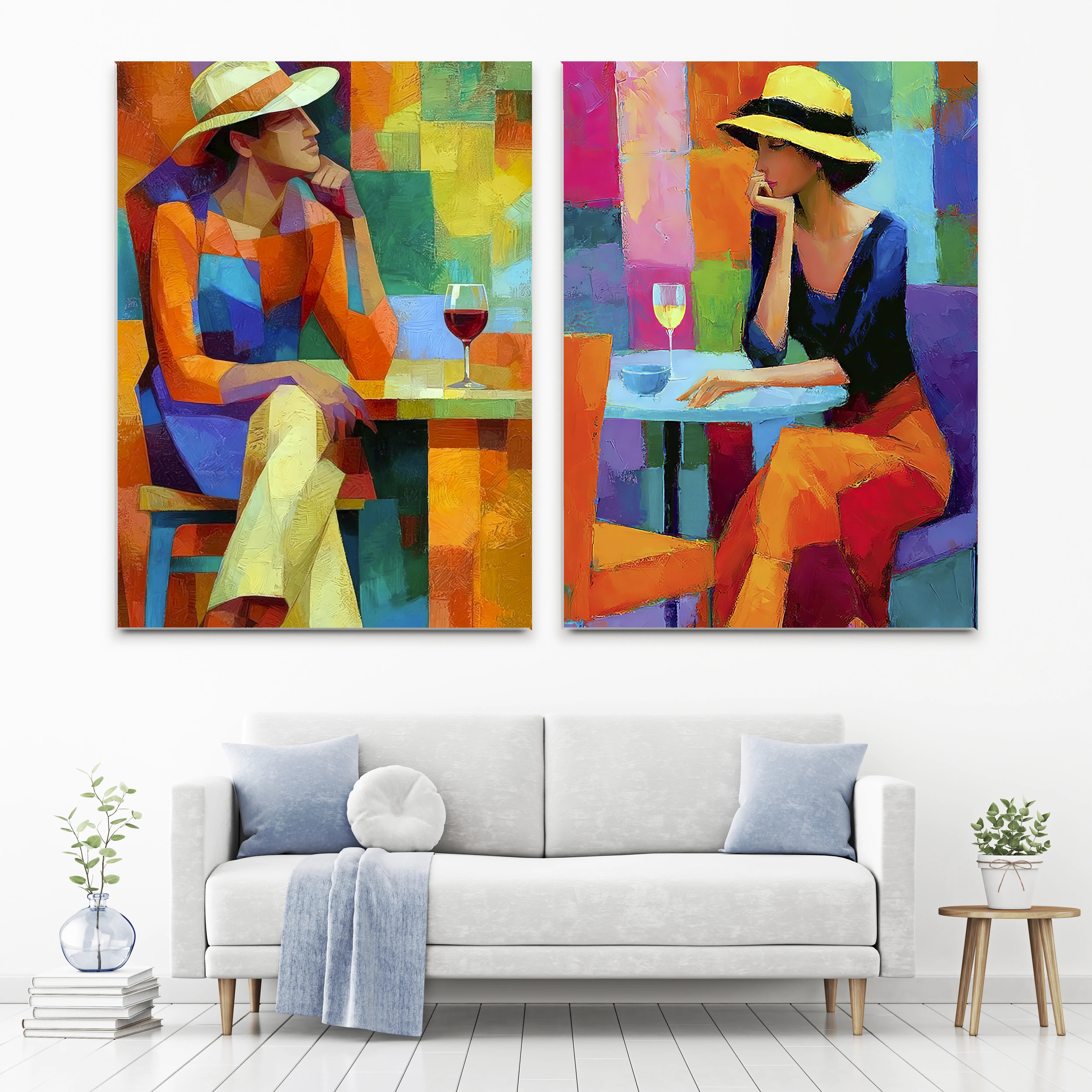 Cafe People Duo Canvas Print Cafe People Duo Canvas Print wall art product David Alexander Elder