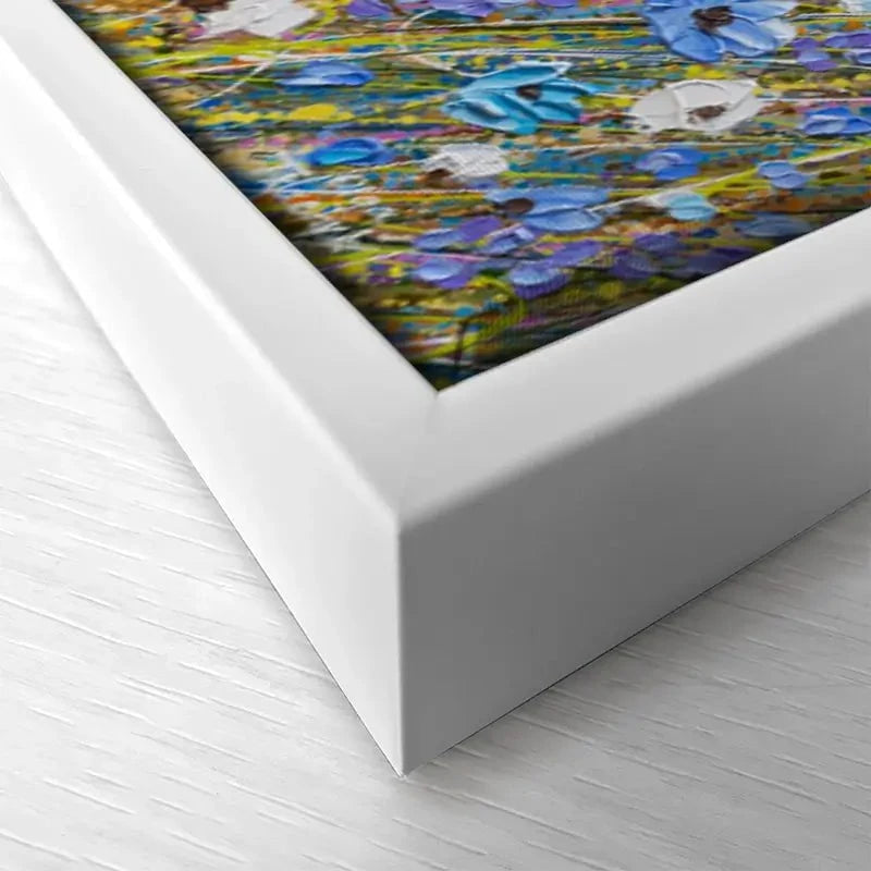 Calming Blue Flowers Canvas Print Calming Blue Flowers Canvas Print wall art product Olga Tkachyk