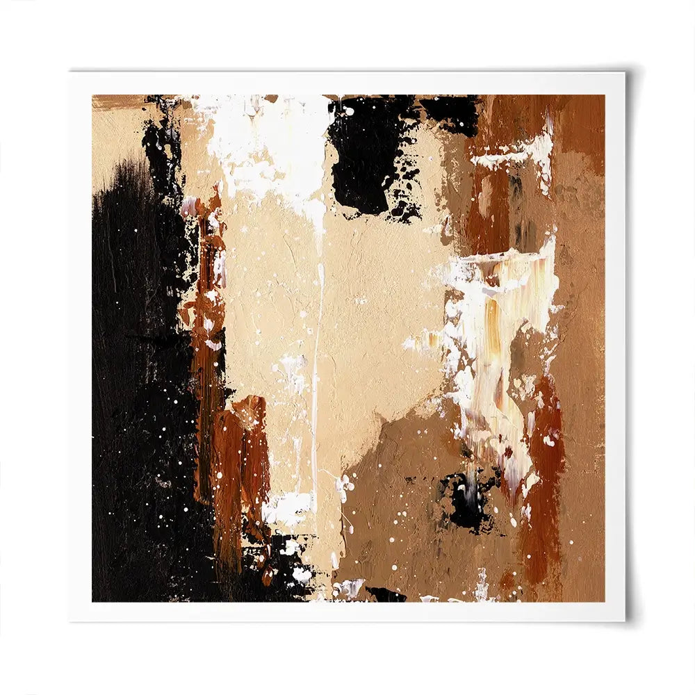 Cappuccino Abstract Square Art Print Cappuccino Abstract Square Art Print wall art product Art Print Shop