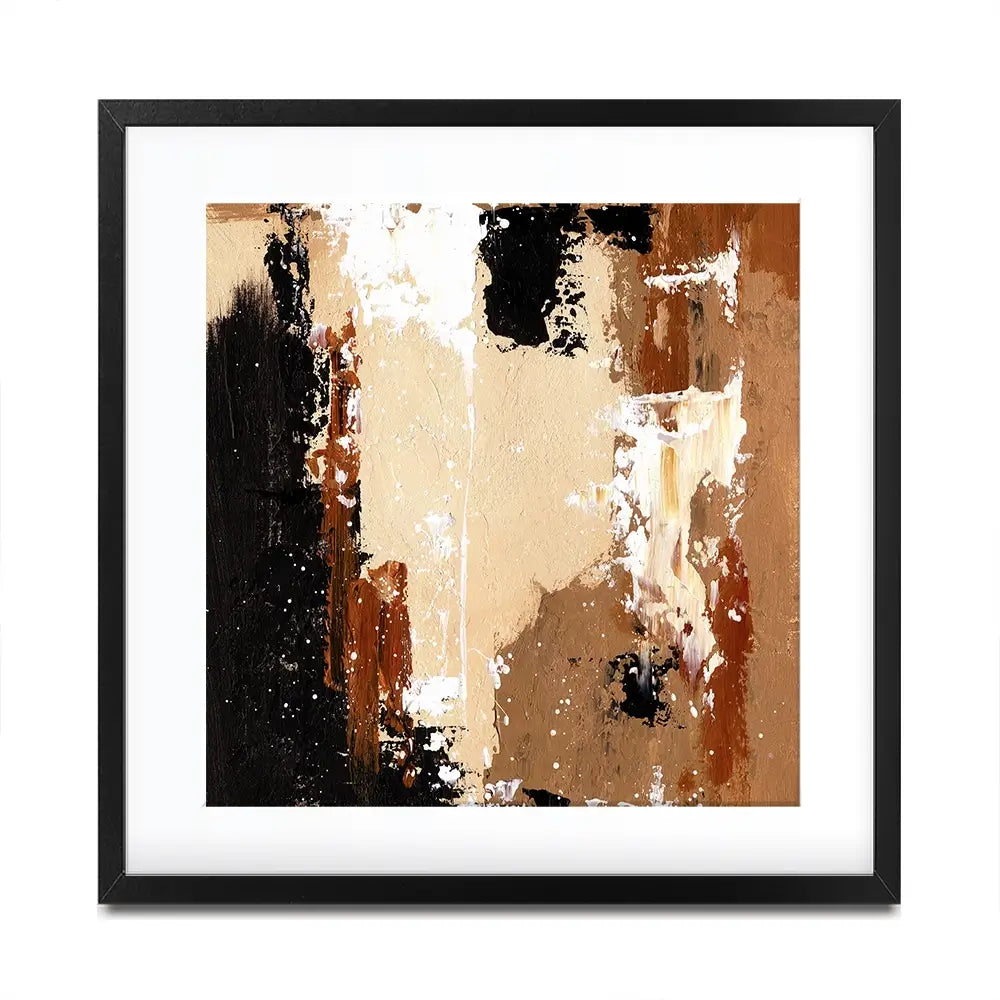 Cappuccino Abstract Square Framed Art Print Cappuccino Abstract Square Framed Art Print wall art product Art Print Shop