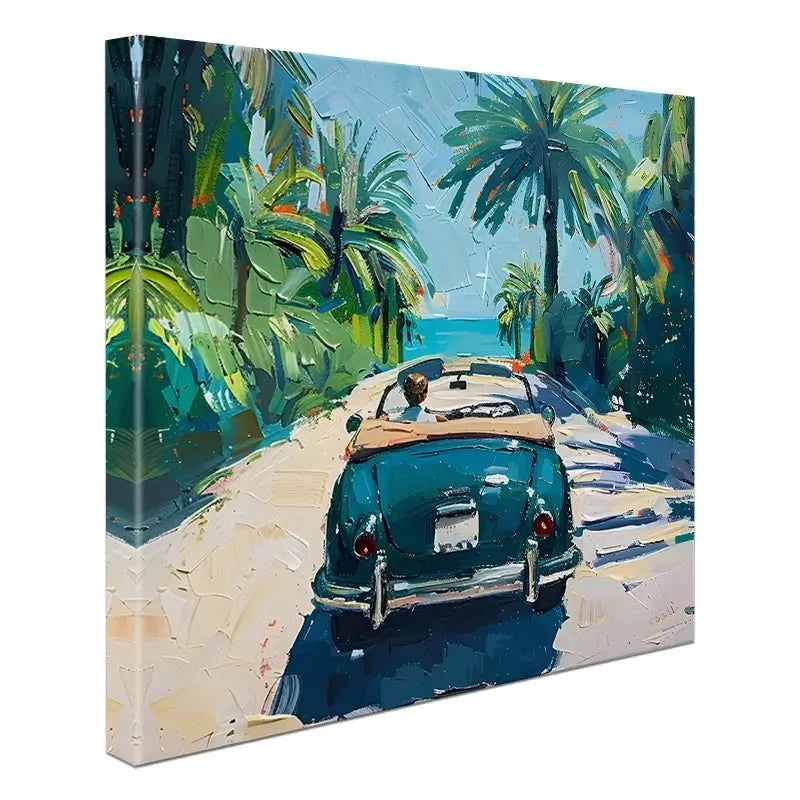 Car On The Beach Canvas Print Car On The Beach Canvas Print wall art product Elena Avanesova