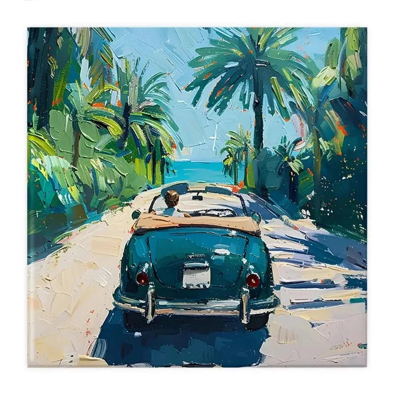Car On The Beach Canvas Print Car On The Beach Canvas Print wall art product Elena Avanesova