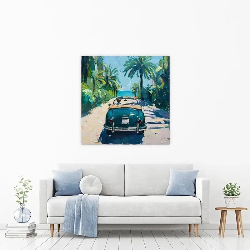 Car On The Beach Canvas Print Car On The Beach Canvas Print wall art product Elena Avanesova