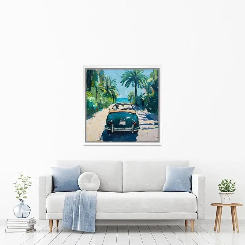 Car On The Beach Canvas Print Car On The Beach Canvas Print wall art product Elena Avanesova