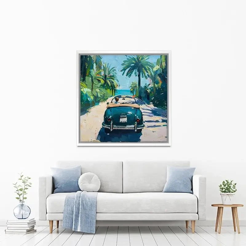 Car On The Beach Canvas Print Car On The Beach Canvas Print wall art product Elena Avanesova
