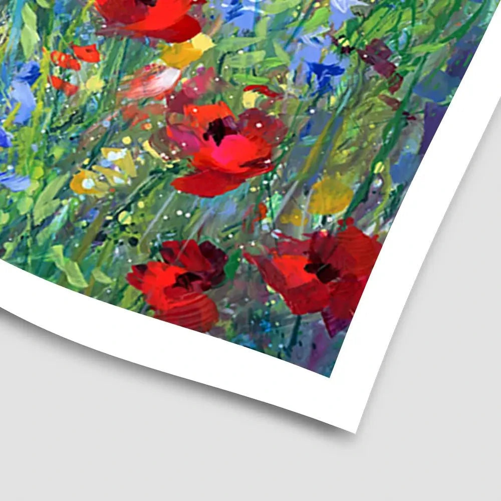 Cardinal Among The Wildflowers Art Print Cardinal Among The Wildflowers Art Print wall art product Leon Devenice