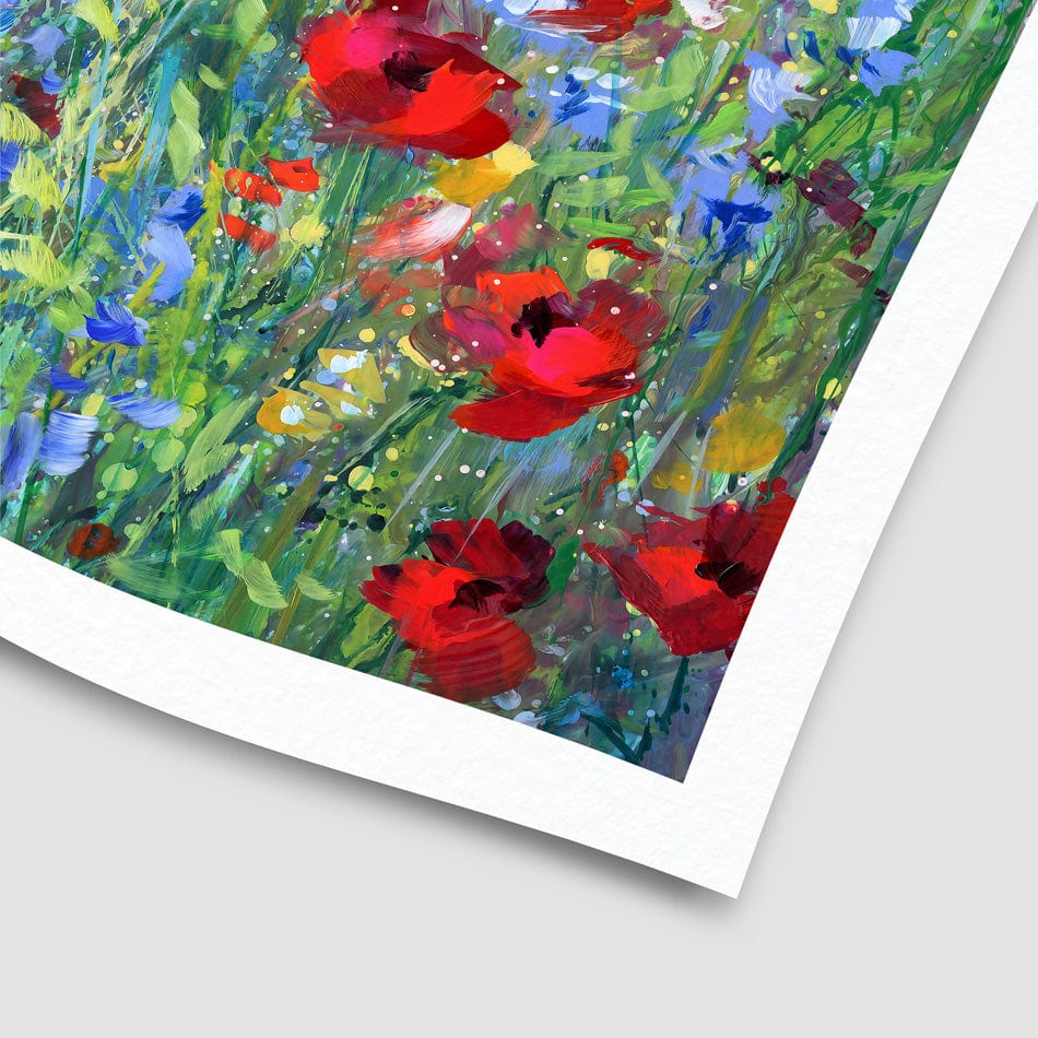 Cardinal Among The Wildflowers Art Print wall art product Leon Devenice