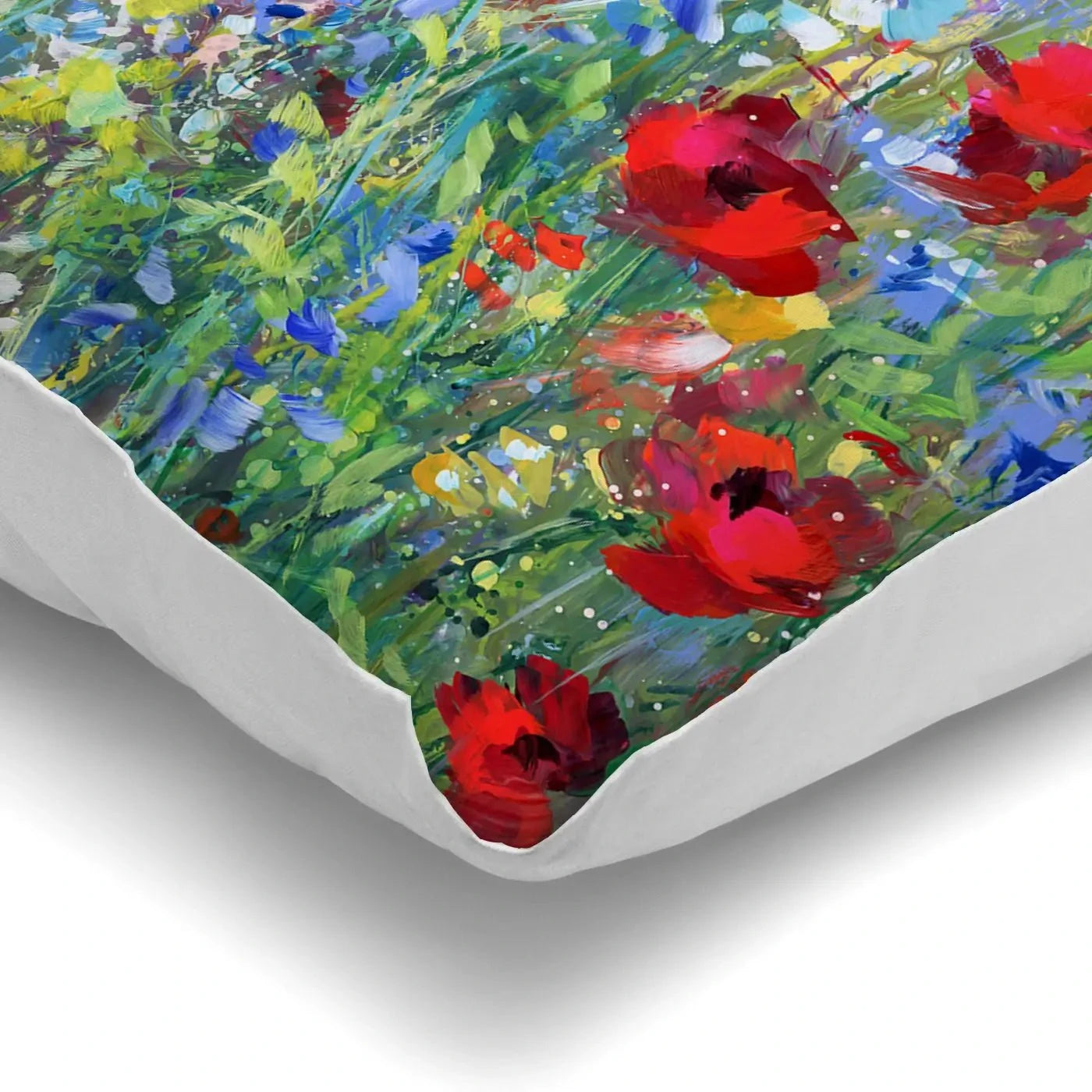 Cardinal Among The Wildflowers Cushion Cardinal Among The Wildflowers Cushion wall art product Leon Devenice