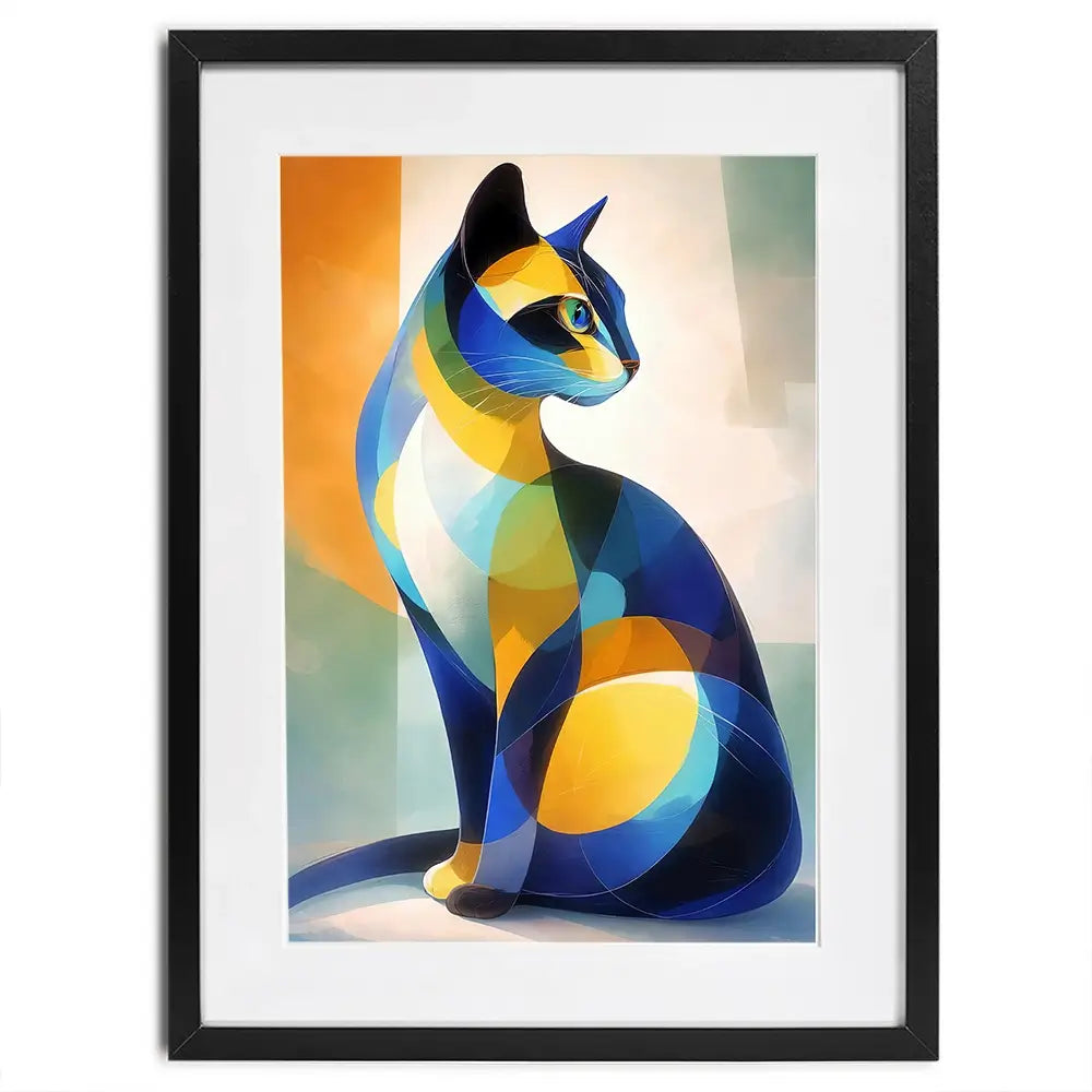 Cat Cubism Framed Art Print Cat Cubism Framed Art Print wall art product David Alexander Elder