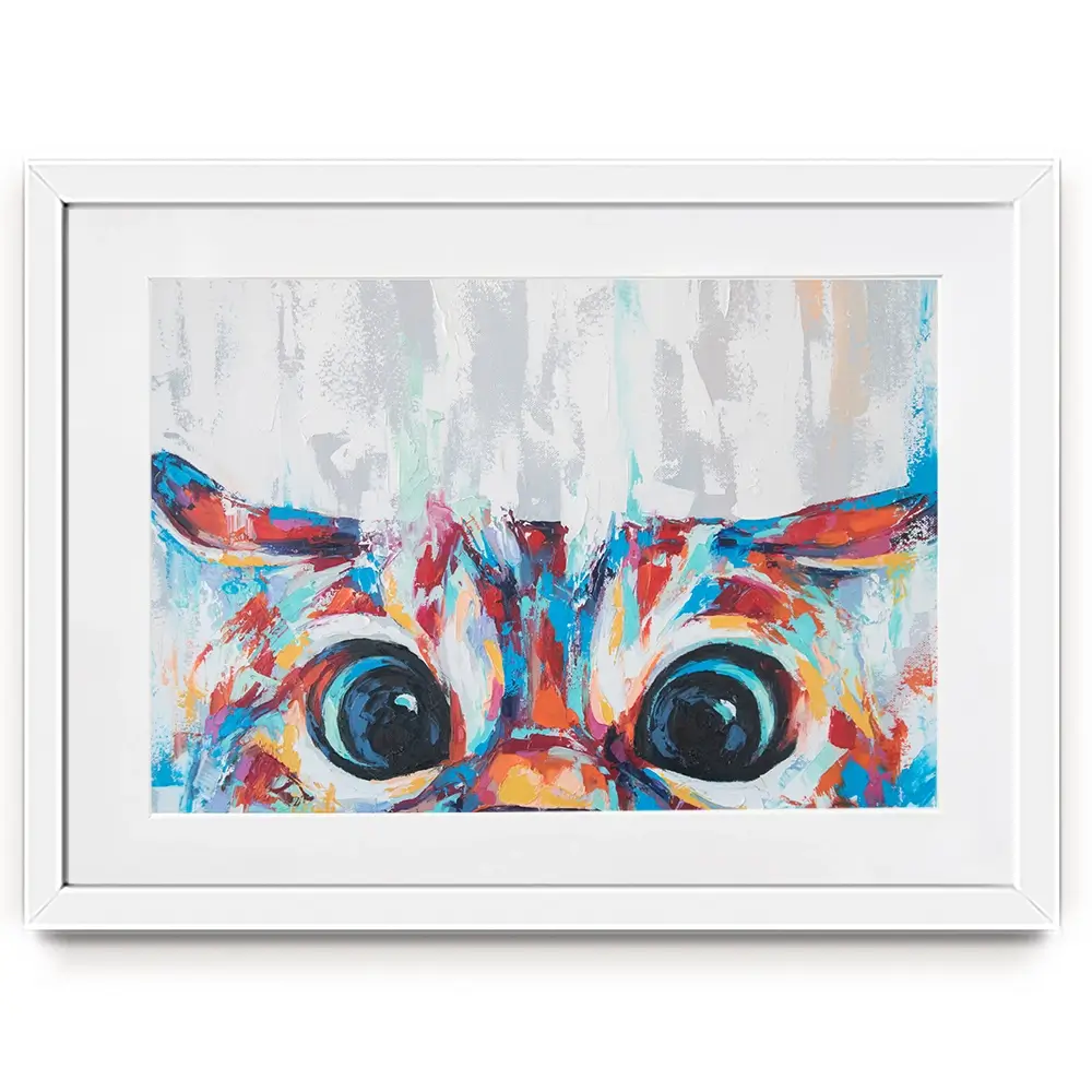 Cat Eyes Framed Art Print Cat Eyes Framed Art Print wall art product Mari Dein / Shutterstock