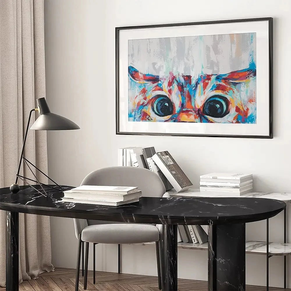 Cat Eyes Framed Art Print Cat Eyes Framed Art Print wall art product Mari Dein / Shutterstock