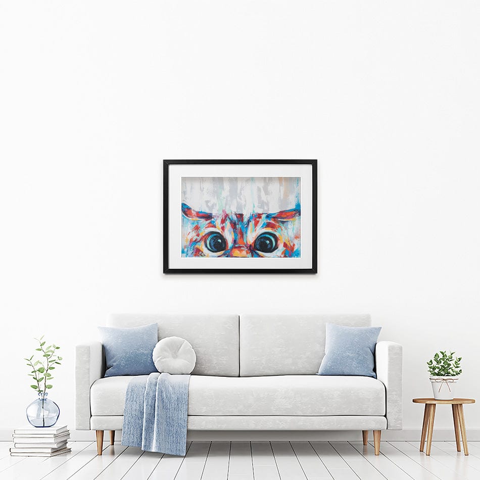 Cat Eyes Framed Art Print wall art product Mari Dein / Shutterstock
