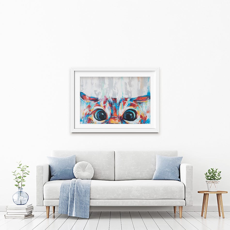 Cat Eyes Framed Art Print wall art product Mari Dein / Shutterstock