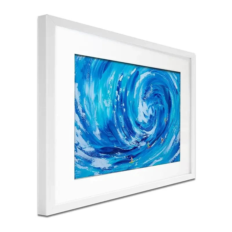 Catch A Wave Framed Art Print Catch A Wave Framed Art Print wall art product Estelle Grengs - Independent