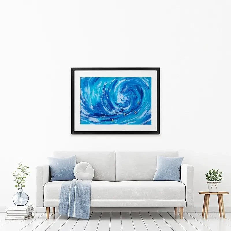 Catch A Wave Framed Art Print Catch A Wave Framed Art Print wall art product Estelle Grengs - Independent