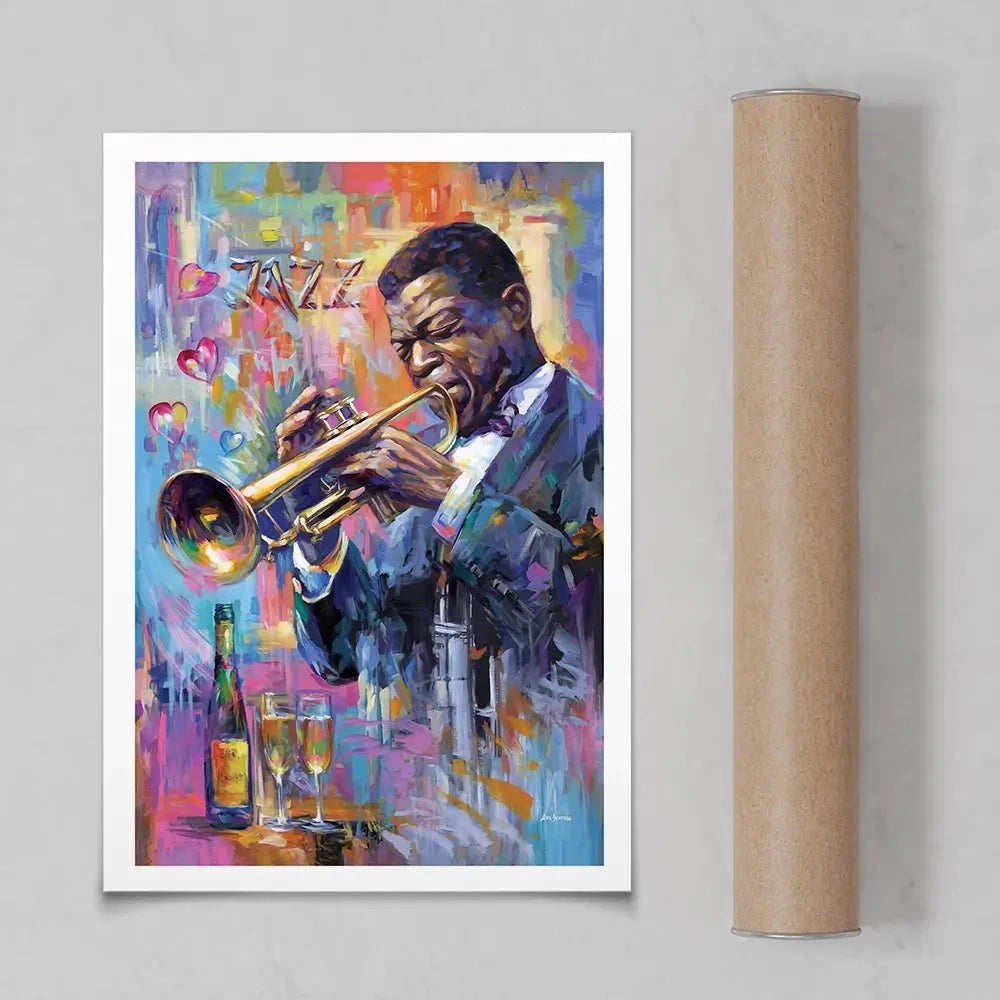 Champagne And Jazz Art Print Champagne And Jazz Art Print wall art product Leon Devenice
