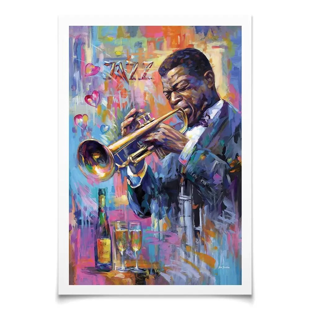 Champagne And Jazz Art Print Champagne And Jazz Art Print wall art product Leon Devenice