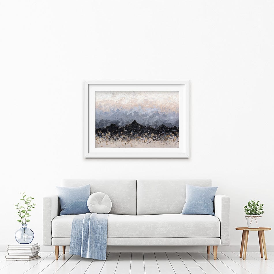 Champagne Peaks Framed Art Print wall art product Expression By Nada
