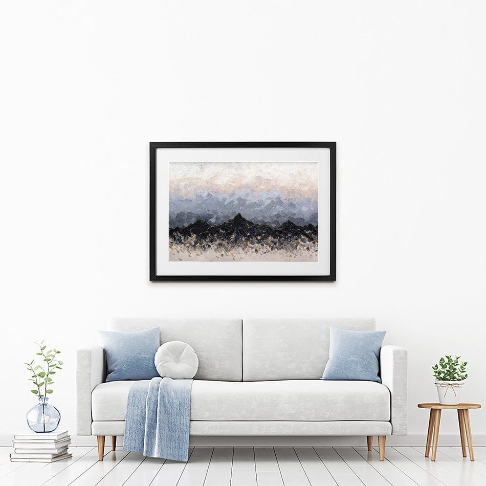 Champagne Peaks Framed Art Print wall art product Expression By Nada
