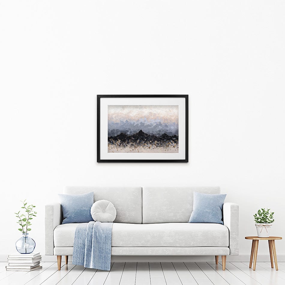 Champagne Peaks Framed Art Print wall art product Expression By Nada