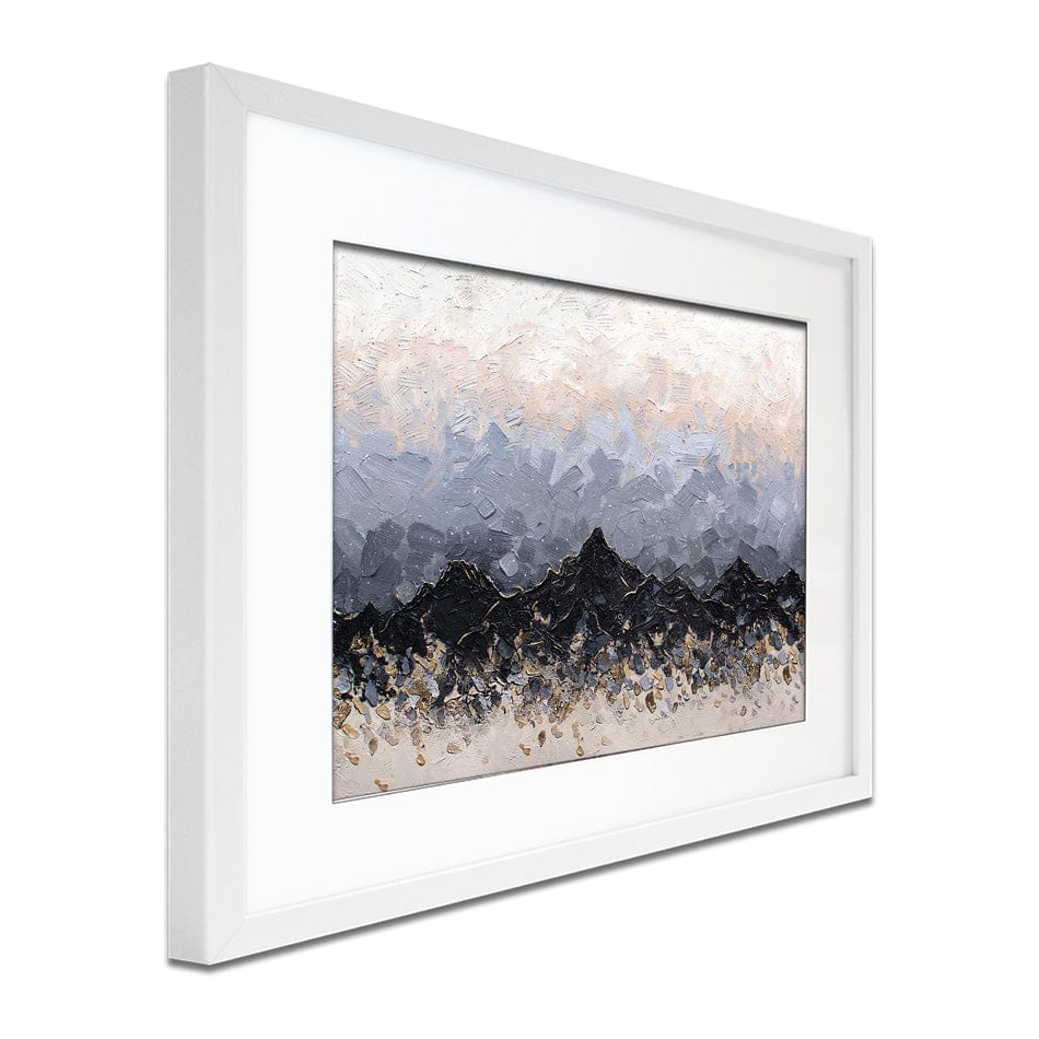 Champagne Peaks Framed Art Print wall art product Expression By Nada