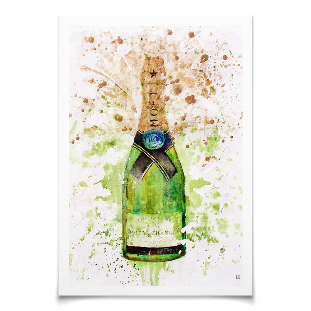 Champagne Splashing Art Print Champagne Splashing Art Print wall art product Studio Paint-Ing
