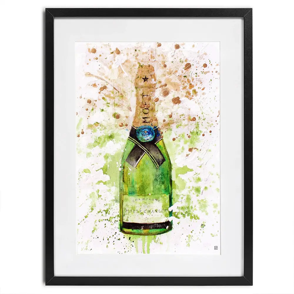 Champagne Splashing Framed Art Print Champagne Splashing Framed Art Print wall art product Studio Paint-Ing