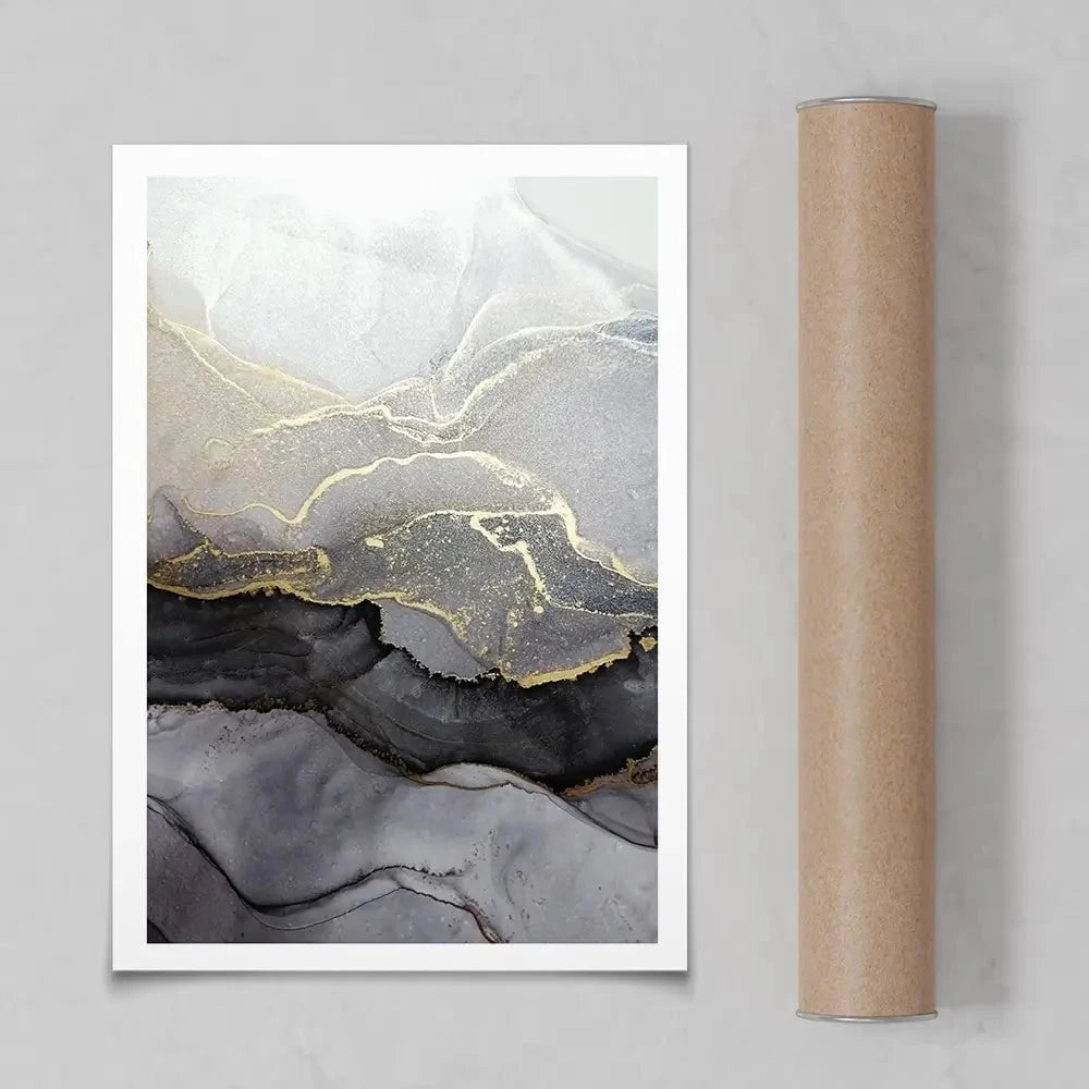 Charcoal Marble Abstract Art Print Charcoal Marble Abstract Art Print wall art product coldsun777 / Shutterstock