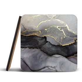 Charcoal Marble Abstract Coaster Set Charcoal Marble Abstract Coaster Set wall art product coldsun777 / Shutterstock