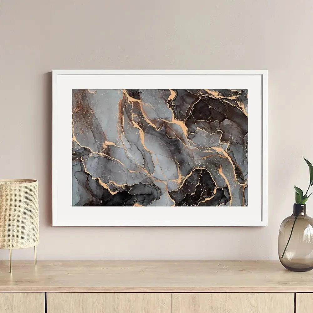 Charcoal Marble Framed Art Print Charcoal Marble Framed Art Print wall art product djero.adlibeshe yahoo.com / Shutterstock