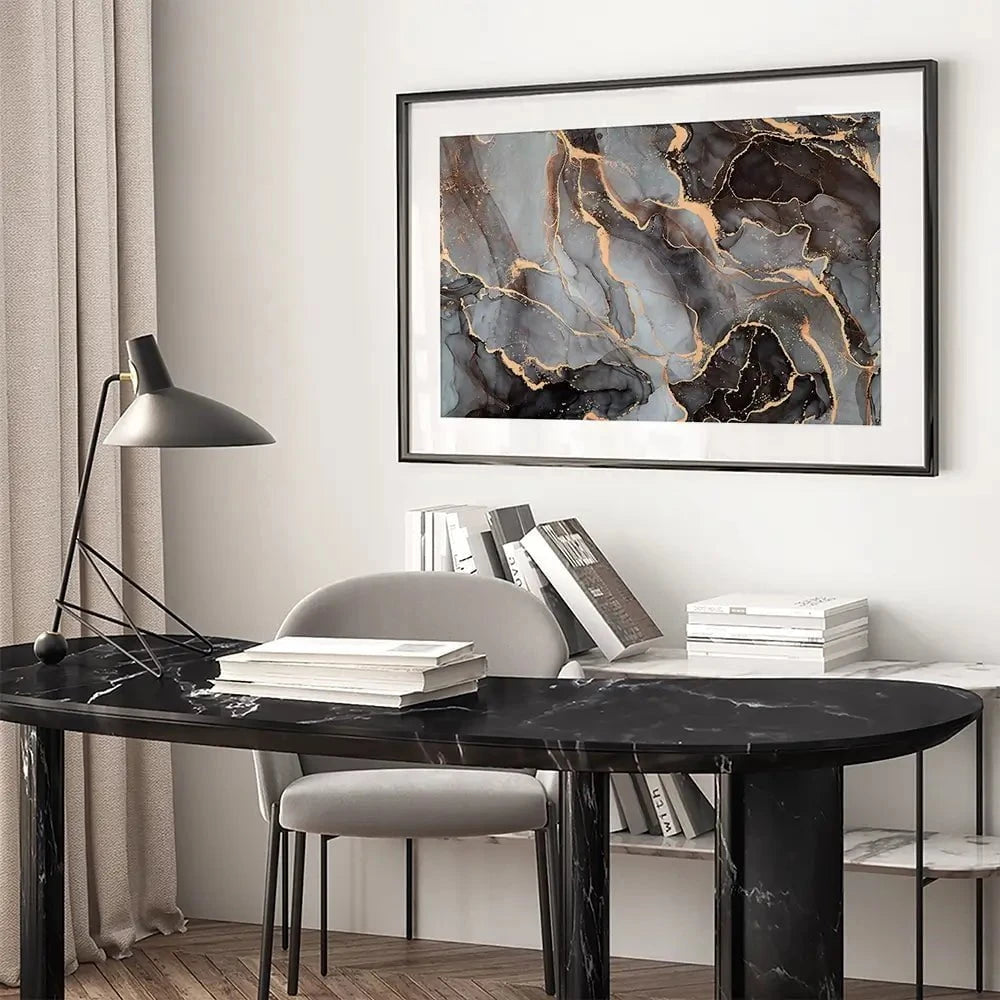 Charcoal Marble Framed Art Print Charcoal Marble Framed Art Print wall art product djero.adlibeshe yahoo.com / Shutterstock