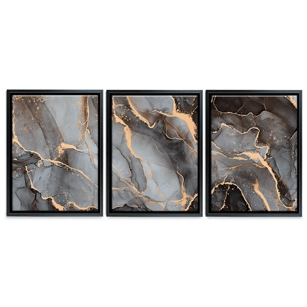 Charcoal Marble Trio Canvas Print Charcoal Marble Trio Canvas Print wall art product djero.adlibeshe / Shutterstock