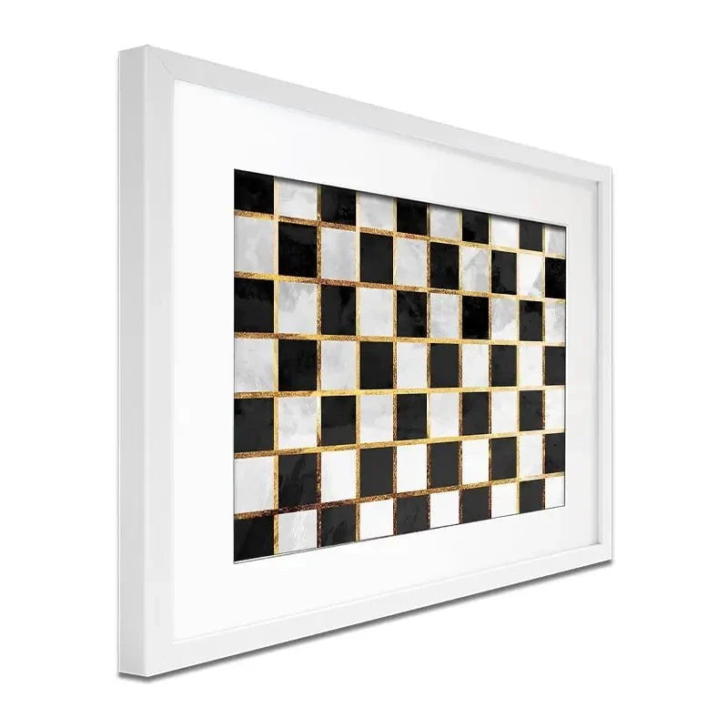 Checkerboard Framed Art Print Checkerboard Framed Art Print wall art product Sarah Manovski