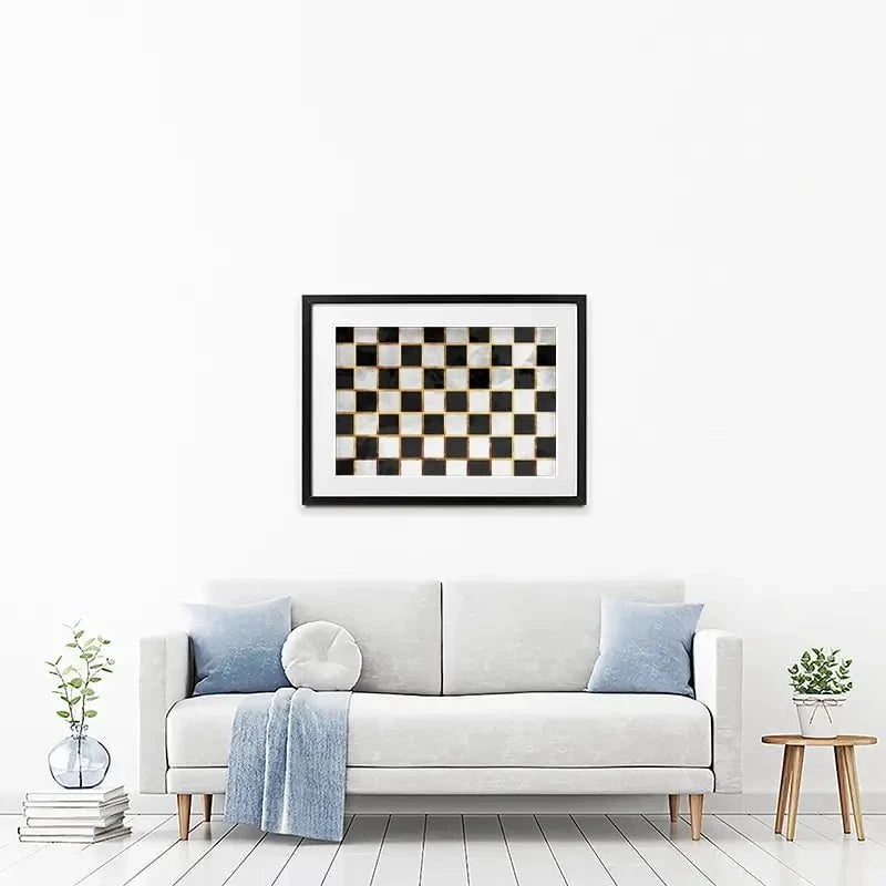 Checkerboard Framed Art Print Checkerboard Framed Art Print wall art product Sarah Manovski