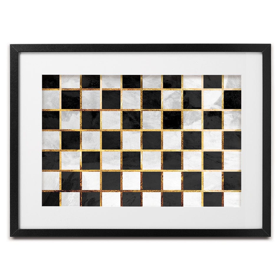 Checkerboard Framed Art Print wall art product Sarah Manovski