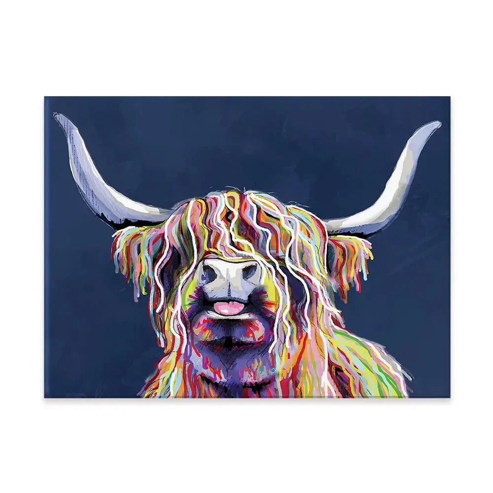 Cheeky Coo In Navy Blue Canvas Print Cheeky Coo In Navy Blue Canvas Print wall art product Independent